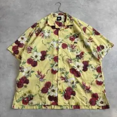 CANTERBURY アロハシャツ 開襟 花柄 オーバーサイズ　イエロー 3Lのサムネイル