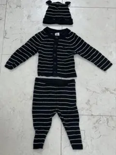 GAP ベビー服セット 6-12ヶ月 黒白ストライプ