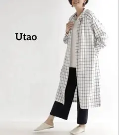 【新品タグ付】Utao／ウタオ＊前開きシャツロングワンピース　着回し多様