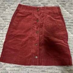 UNIQLO 赤 コーデュロイ スカート