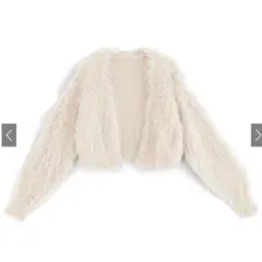 GRL フェザーニットクロップド丈カーディガン tt014