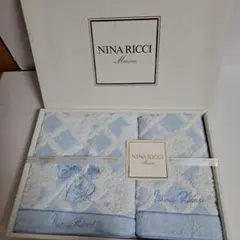 NINA RICCI タオルセット 水色 2枚入り