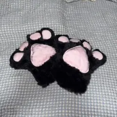 SHEIN 肉球 ハンドウォーマー コスプレ ブラックのサムネイル