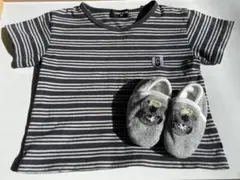 ★美品★ コムサイズム コムサ ボーダー ベビー用 ルームシューズ