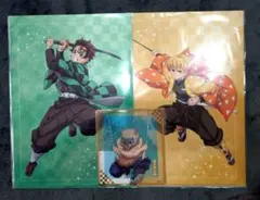 鬼滅の刃 炭治郎 善逸 アニプレくじ クリアファイル 伊之助 クリア色紙 セット