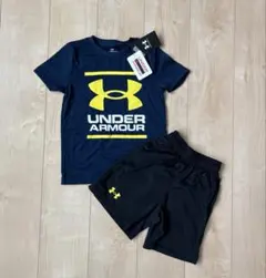 新品アンダーアーマー半袖上下セット120cm Tシャツ　ハーフパンツ　スポーツ