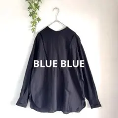BLUE BLUE ブルーブルー　美品　リネン　麻　透かし柄刺繍ブラウスのサムネイル