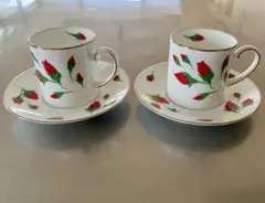 Yves Saint Laurent イヴ・サンローラン　バラのカップ・ソーサー