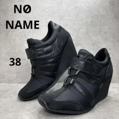 極美品！NO NAME ノーネーム　ウェッジソール　ブラック　ベルクロスニーカーのサムネイル
