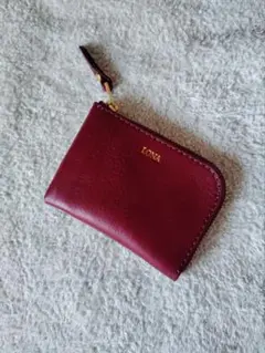 【美品】LONA　POCHI　ワイン　用途:　小銭入れ　キーケース　ミニポーチ等