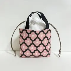 No.940 おにぎり巾着袋　布小物　ミニミニトートバッグ　ハンドメイド