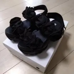 EVOL フラワー 厚底サンダル