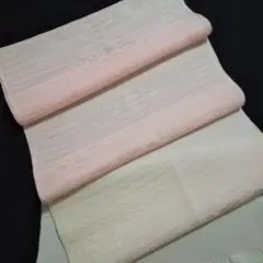 夏物 和装小物 未使用 正絹ベージュがかっている淡いピンクと淡い緑の帯揚げ