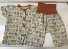 半袖パジャマ ルームウェア 茶色 花柄 90cm