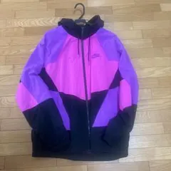 Nike フード付きナイロンジャケット L 紫/黒