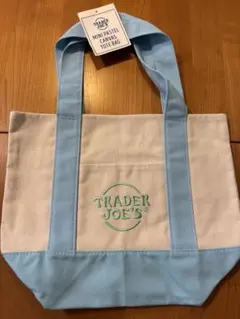 トレジョ Trader Joe's ミニトートバッグ パステルブルー