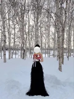 ブラックチュールドレス