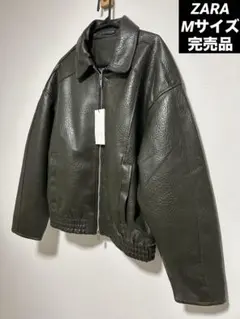 ZARA ザラ エンボス加工フェイクレザージャケット M 完売品