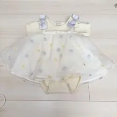petit main ベビー ロンパース 80cm 花柄 レース