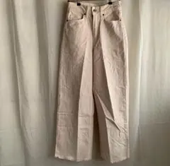 H&M エイチ&エム ホワイトデニム　ダメージ加工　34サイズ