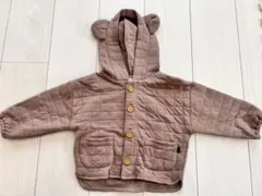 耳付きブラウンパーカー