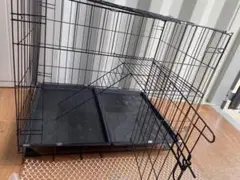 캐스터가 달린 접이식 개 및 고양이 케이지