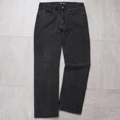 Lee リー W34 ブラックデニム ボトム パンツ 古着 黒 13026