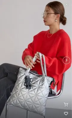 BAYFLOWチャーム付き3WAYキルトトート /バッグ A4◎