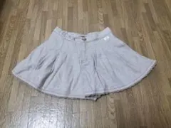 メゾピアノ フレアスカート風ショートパンツ 杢ベージュ　140cm