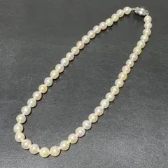 購入価格40万　アコヤ本真珠ネックレス silverパールネックレス 光沢 七色