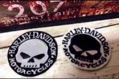 【新品❣️】Harley-Davidson スカル パッチ 2個セット　ワッペン