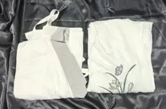 中華風 着物 羽織 漢服風 刺繍 ホワイト