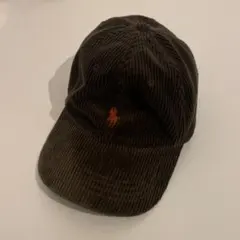 POLOラルフローレン ダークブラウン コーデュロイキャップ