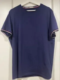 モンクレール　Tシャツ　カットソー　スリムフィット　ネイビー サイズXXL