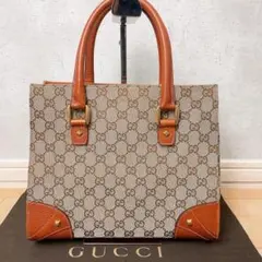 GUCCI GGキャンバス GGパターン スタッズ ハンドバッグ 120895