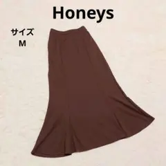 Honeys マーメイドスカート M ブラウン シンプル カジュアル エレガント
