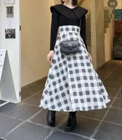 アンミール オリジナルチェックドッキングワンピース