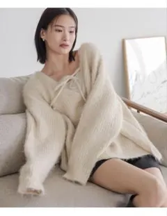 LOWRYS FARM 【前後着用可能】 2WAYメランジプルオーバー