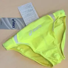 新品】asics 競泳水着 AMA88T 当て布なし Mサイズ イエロー - メルカリ