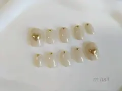 シンプル　♡ミラーネイル　#96