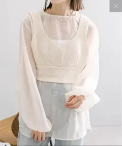 mystic ニットキャミセットブラウス