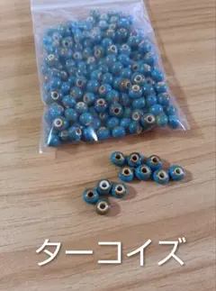 30個セットターコイズホワイトハーツビーズタディ＆キングゴローズgoro’s等