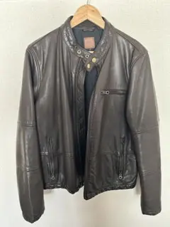 【着用画像あり‼︎】Gap ブラウン レザージャケット M