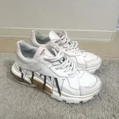 【美品】VLTN ヴァレンティノ プラットフォーム レザースニーカー 21SS