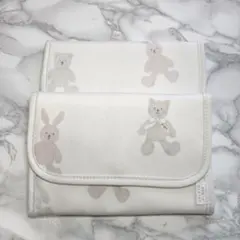 ジェラートピケ ぬいぐるみモチーフ柄 母子手帳ケース マルチケース 2個セット