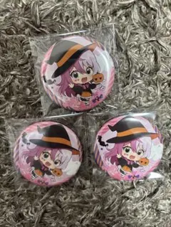 #コンパス コンパスカフェ メグメグ チーちゃん ハロウィン 缶バッジ