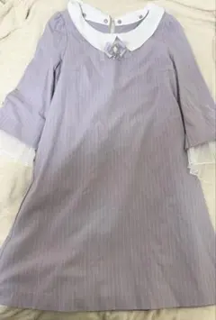 axes femmeワンピース 紫　パープル　七分袖 レディース トップス