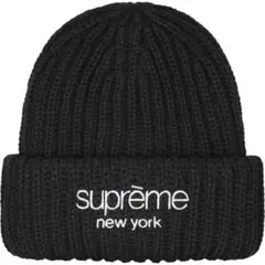 Classic Logo Chunky Ribbed Beanie 黒