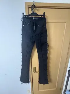 新品28 GUAPI ホワイト デニム フレア スキニー カーゴ 新品28 GUAPI ホワイト デニム フレア スキニー カーゴ 新品28