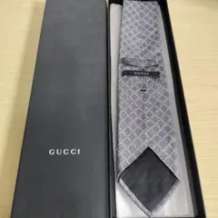 ✨美品✨】GUCCI グッチ ネクタイ シルバー GG柄 ハイブランド 結婚式